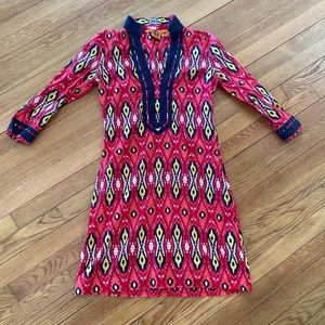 Tory Burch size 2, side zipper coverup, 100% cotton